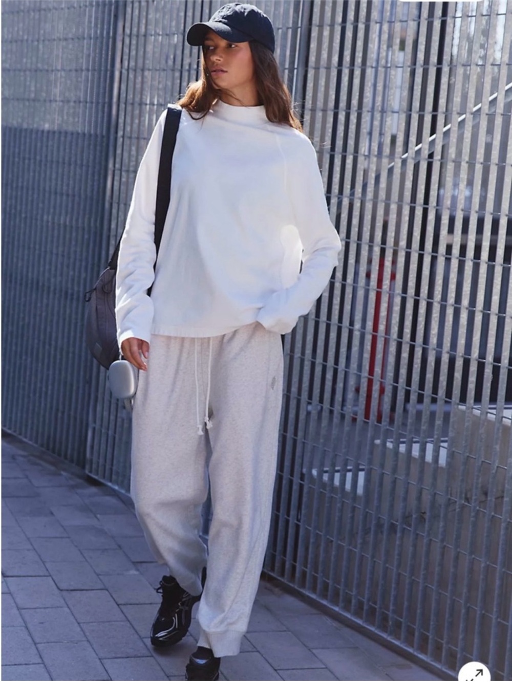 Free People Movement Restoration Layer , Long Sleeve White Crewneck Top - Picture 7 of 11